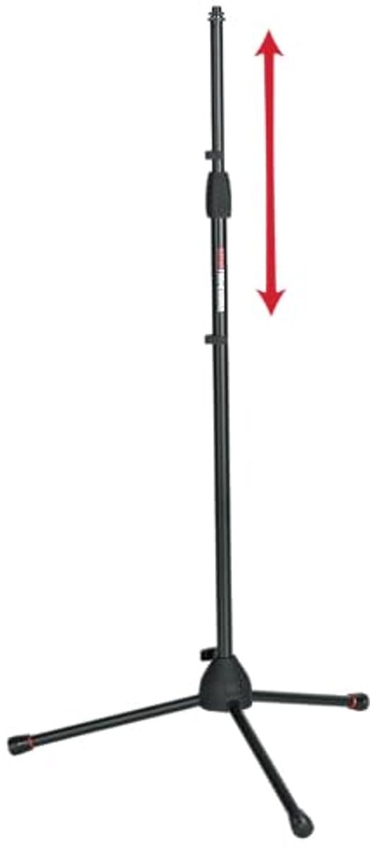Standaard microfoonstatief met instelbare hoogte en adapters voor 3/8" en 5/8"