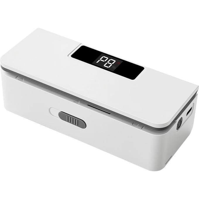 Mini Scelleur de Sac 1800mAh Rechargeable 8 Températures Réglables Affichage LED Scelleur de Sac Portable pour Snacks Blanc white