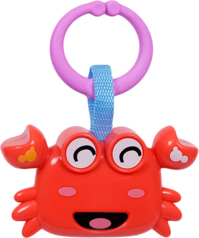 Speelgoedtopdeals - Rammelaar Hangspeeltje Buggyspeeltje - Rode Krab