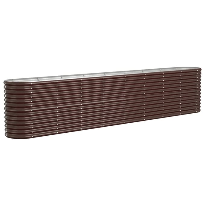 vidaXL - Plantenbak - 332x40x68 - cm - gegalvaniseerd - staal - bruin