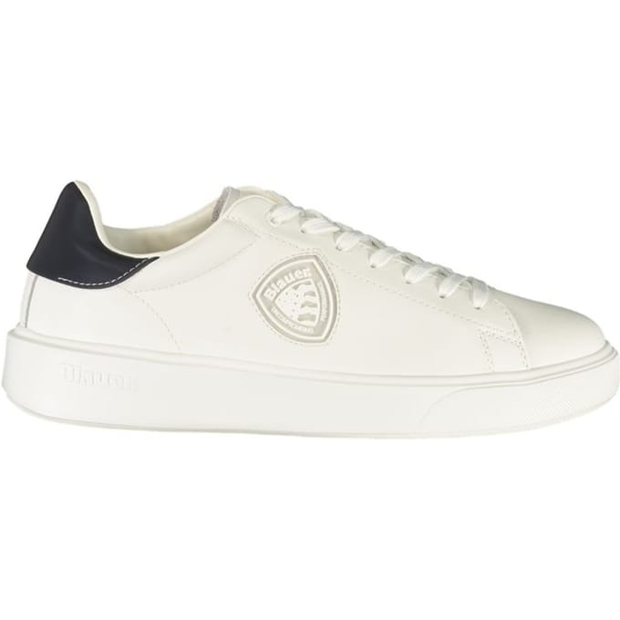 Blauer Witte Polyurethaan Heren Sneaker
