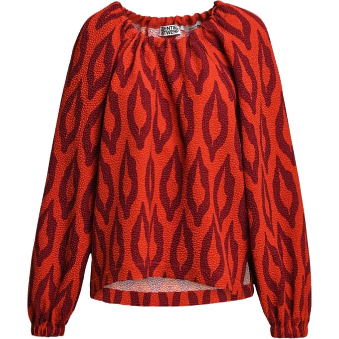 Essentiel Antwerp Oversized Top Tops Rood Kolorful