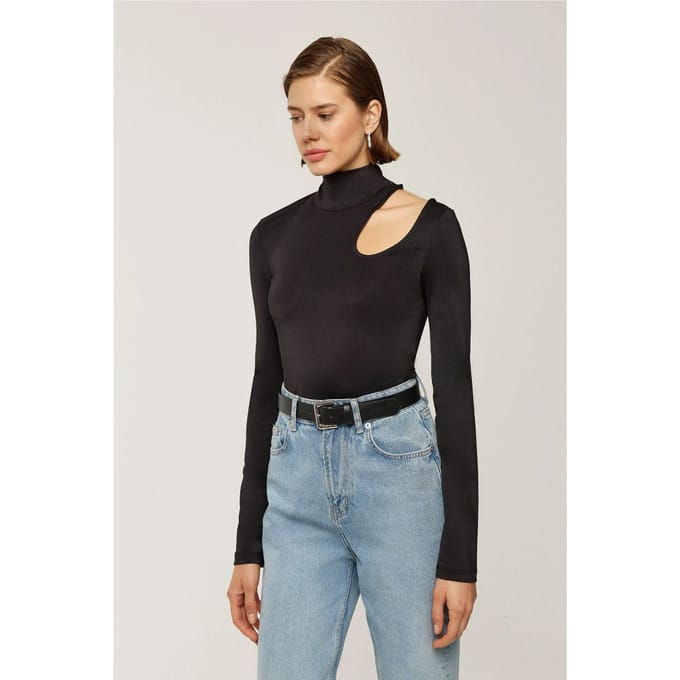 Snood Uitsnijding Slim Fit Blouse