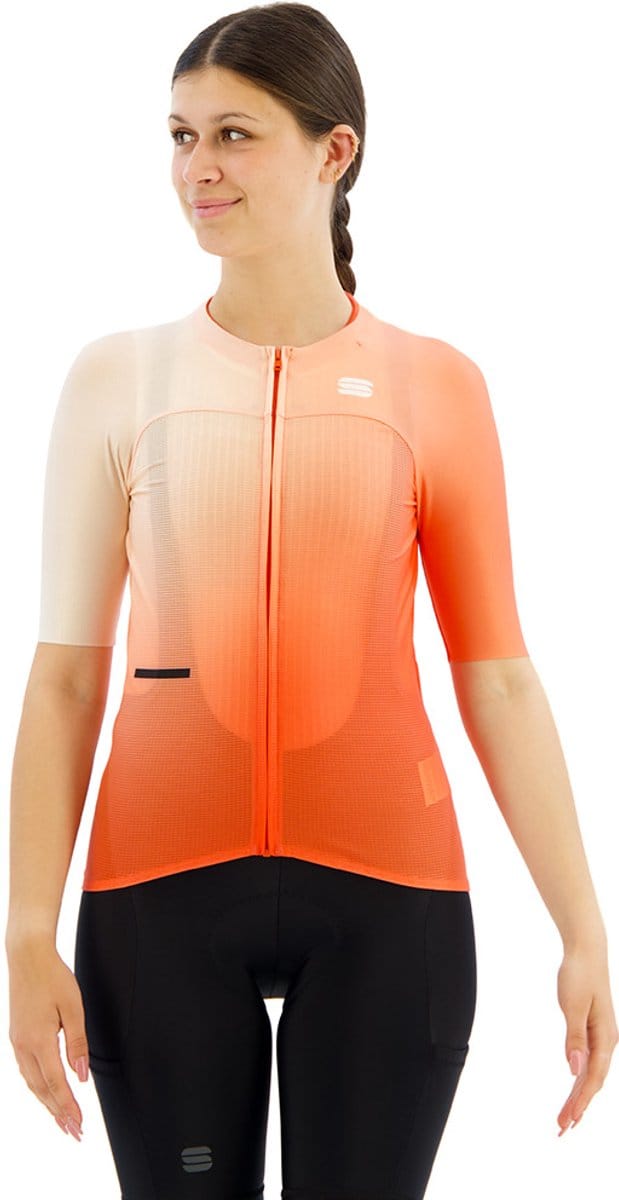 Sportful Light fietsshirt korte mouwen dames POMPELMO/PINK - Vrouwen - maat S