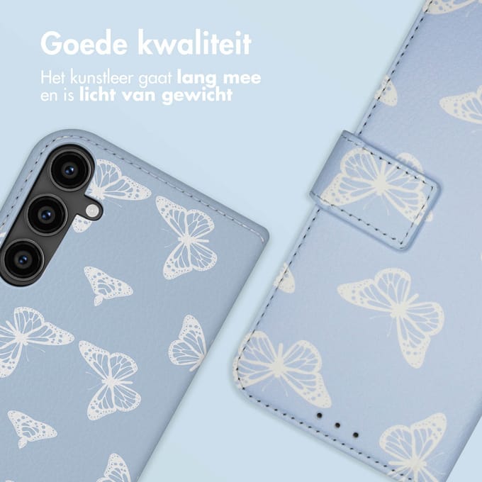 imoshion Hoesje - Geschikt voor Samsung Galaxy S23 FE - Design Bookcase smartphone - Butterfly