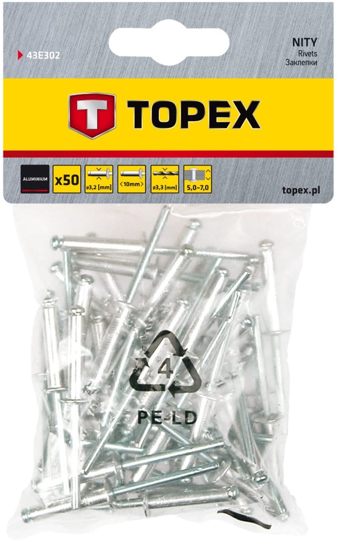 Popnagels 3,2 x 10 mm 50 Stuks Aluminium