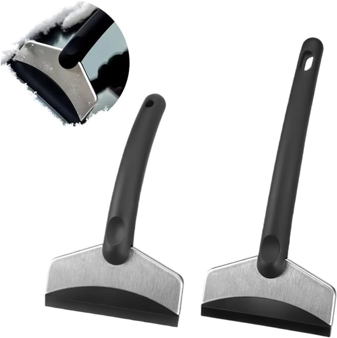 Solidchoice - 2 Stuks IJskrabbers van Roestvrij Staal voor de Auto