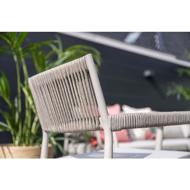 Garden Impressions Barcelona dining fauteuil - rope grey sand valley sand