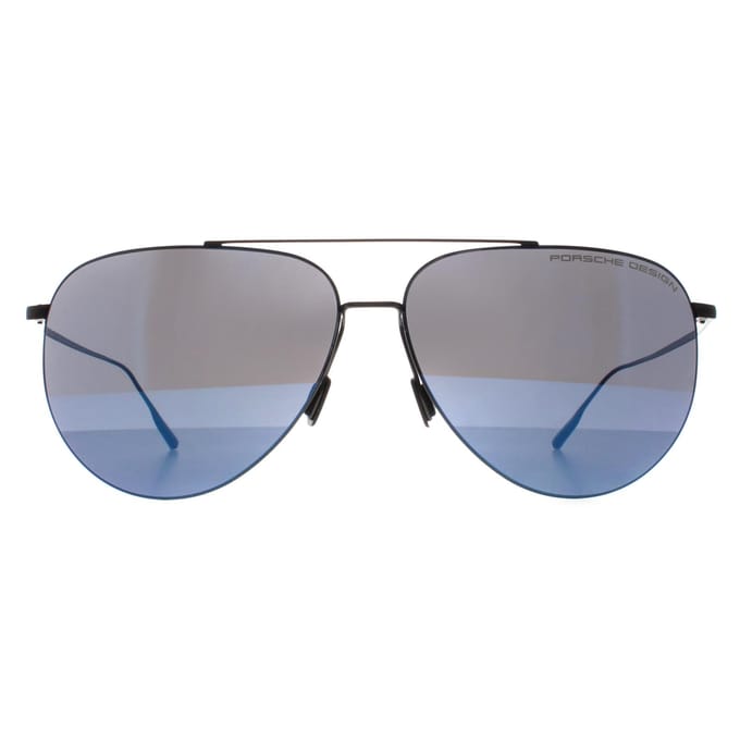 Porsche Design Aviator Unisex Zwart Blauw Spiegel P8939
