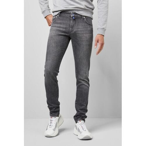 Meyer Jeans M5 Super-Slim Used Look Superstretch Denim Grey Used / male