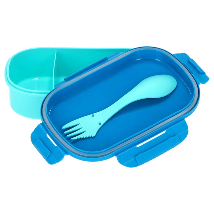 Dino Space Lunchbox met Bestek - Dino Brooddoos - Blauw
