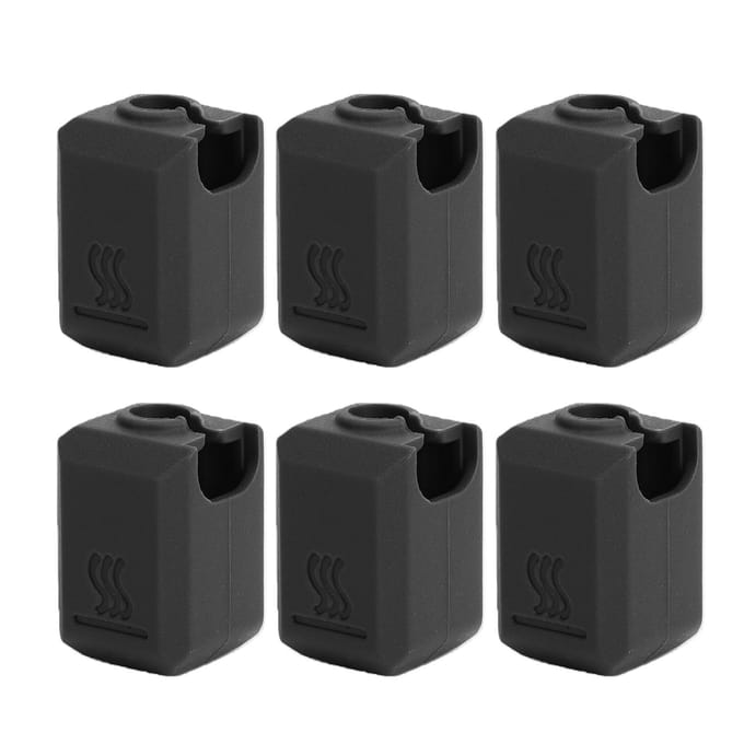 6 Stuks Hotend Siliconen Hoes Geschikt voor SNAPMAKER U1 3D Printer Hoge Temperatuur Bestendig Geïsoleerde Cover Mouw Vervanging gray