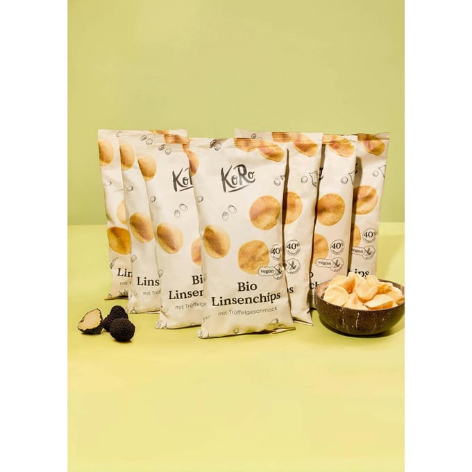 Bio linzenchips met truffelsmaak 7 x 100 g