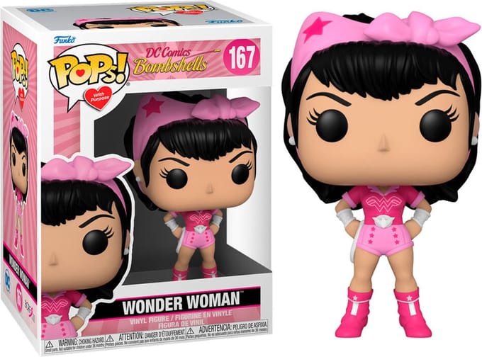 Pop de sensibilisation au cancer du sein Wonder Woman ! Vinyle