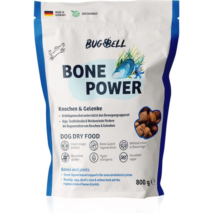 Voordeelpakket: 4x800g BugBell Bone Power droogvoer voor honden