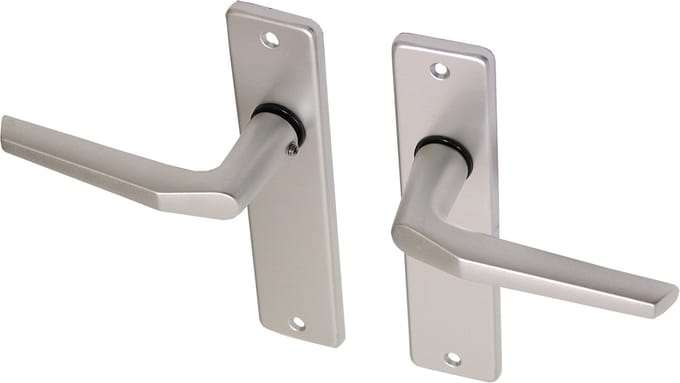 Wovar Deurkruk met schild aluminium duimmodel Blind | Per Set