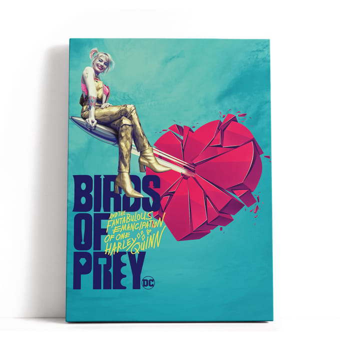 Decorsome x Birds Of Prey Broken Heart Rectangular Canvas - 20x30 inch