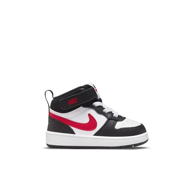 Nike Court Borough Mid 2 TD Wit/Wit/Zwart/University Rood Baby Sneakers DO5894-161 22 black