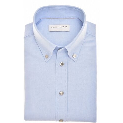 John Miller Overhemd Faux-Uni Oxford Button-Down Licht Blauw / male