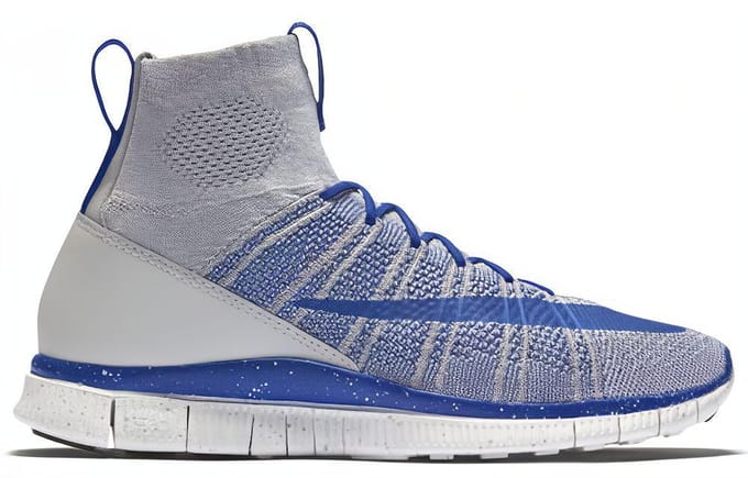 Nike Free Flyknit Mercurial 'Wolf Grey Game Royal' 805554-003 42 gray