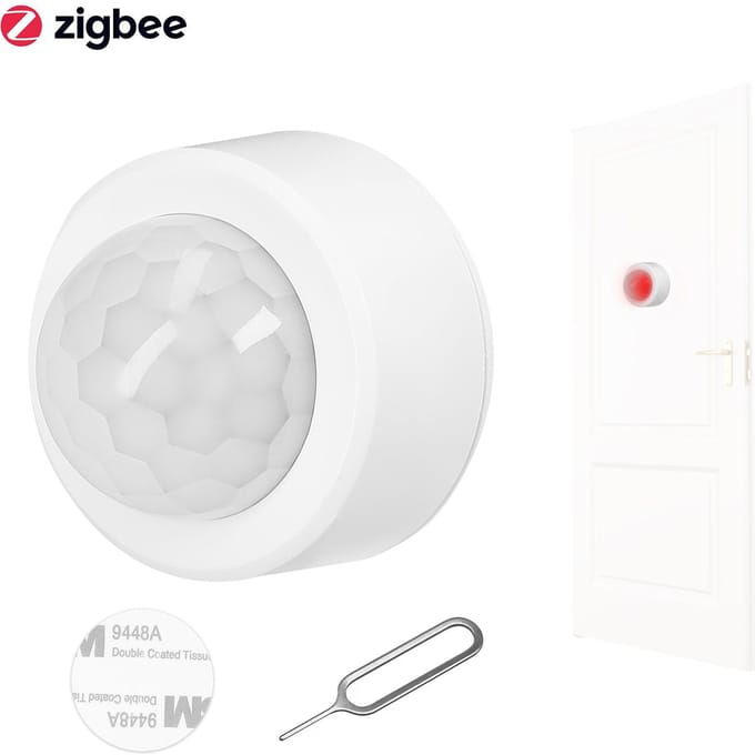 ZigBee PIR Bewegingssensor Draadloos Menselijk Lichaam Infrarooddetector 120 graden Groothoekdetectie Ondersteuning 0 wit