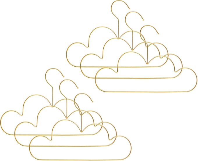 Atmosphera Kledinghanger Wolk - 6x - goud - kinderen - hangers
