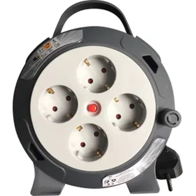 Sencys Schuko Haspel 5m 3g1.0 Grijs