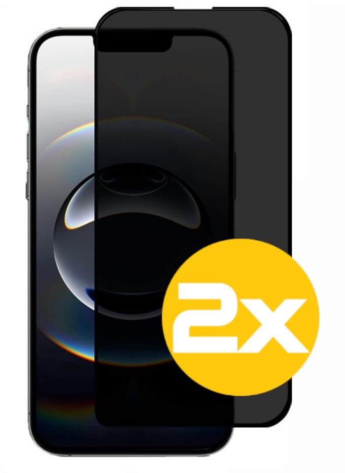 Privacy Screenprotector Geschikt Voor iPhone 17e / 16e - Volledige Beschermglas - 2 Stuks