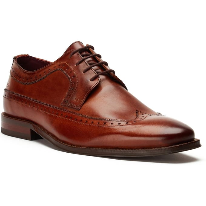 Base London Havisham Leren Heren Tan Derby Schoenen