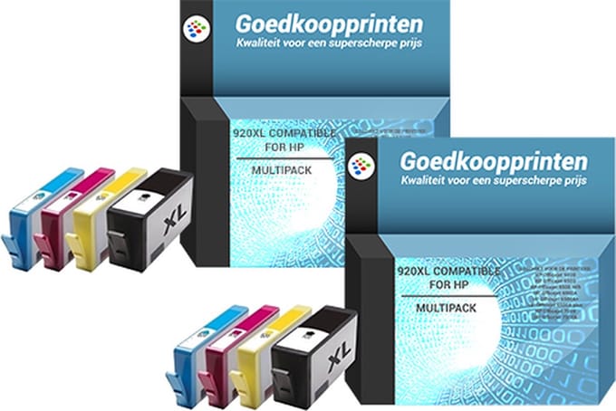 Huismerk HP 920XL inkt cartridge 2 x4 Multipack (168 ml)