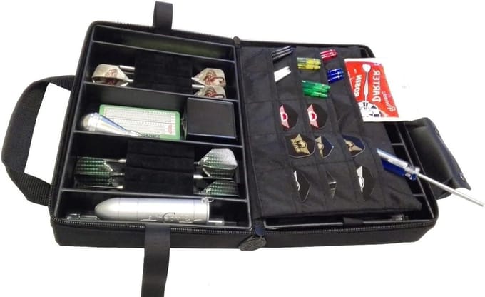 Dart Case - Dart Tas - Darts Opbergen - Carbon Stijl - XL - Zwart