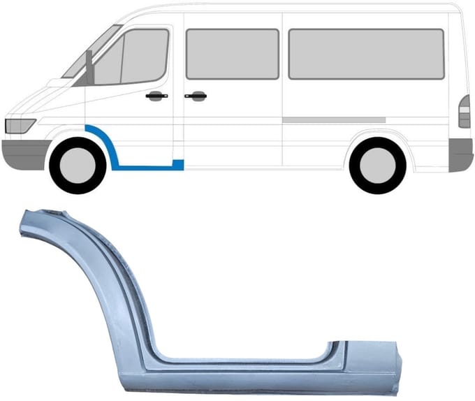 Reparatie voorste trap voor Mercedes Sprinter 1995-2006 / Links