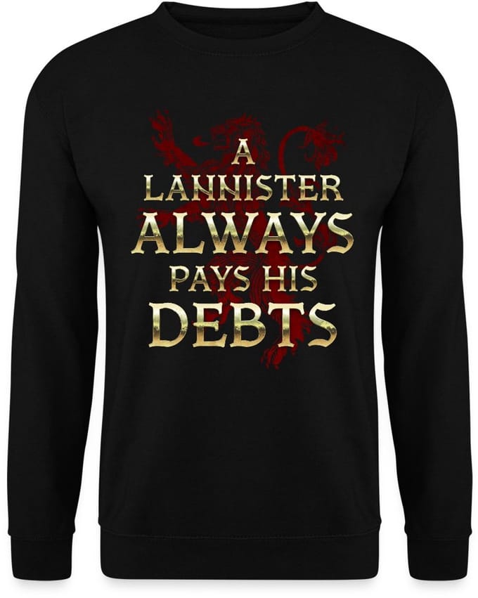 Game Of Thrones A Lannister Always Pays His Debts Sweater Heren