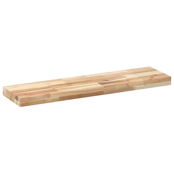 vidaXL - Wandschap - zwevend - 100x20x4 - cm - onbehandeld - massief - acaciahout