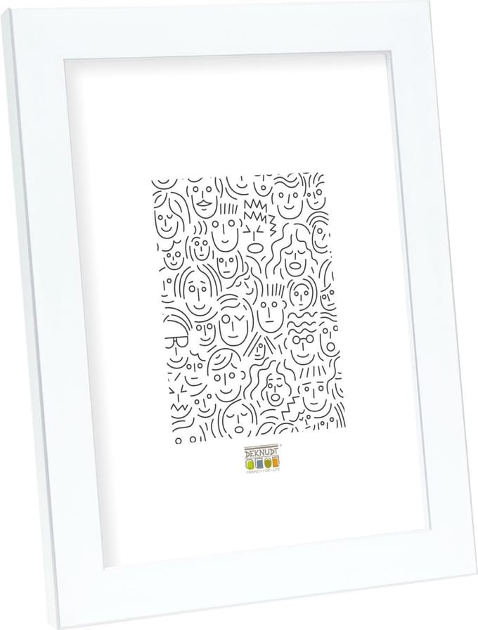 Deknudt Frames Fotolijst - Wit met zilverbies - S41VK1 - 20x25 cm
