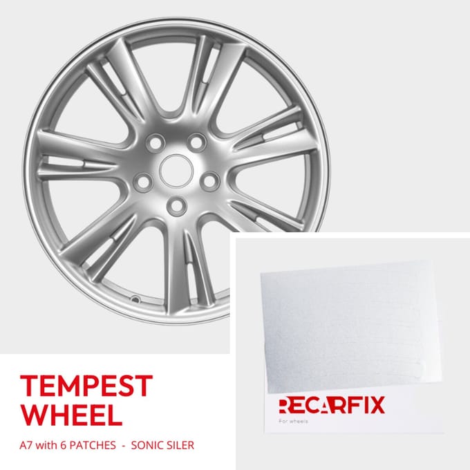 Tesla Model S - Velgschade patch Tempest Wheel Sonic Silver