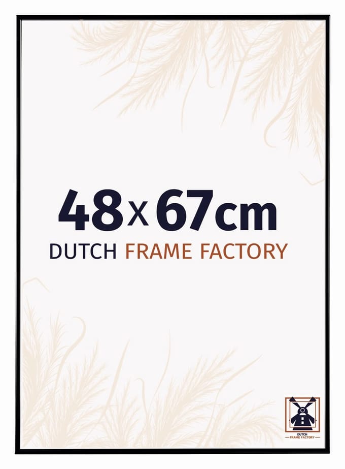 Fotolijst 48x67 cm - Kunststof - Zwart Hoogglans - Easy
