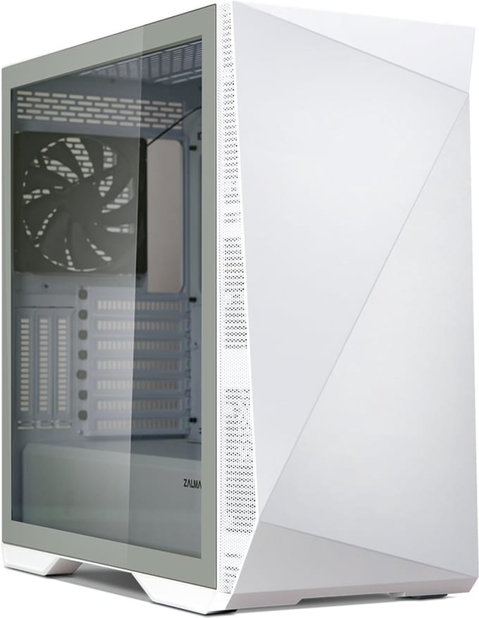 Zalman Z9 Iceberg ATX Mid Tower PC Case, White fan Midi Tower Wit