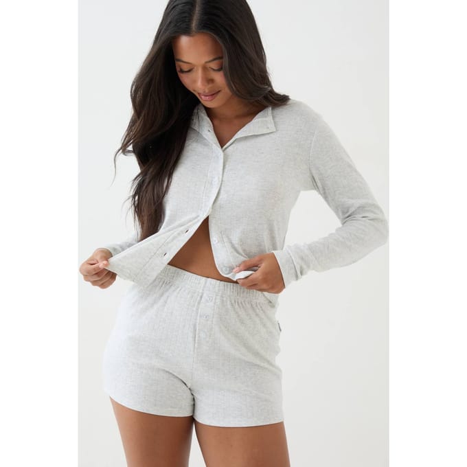 Dames Dsgn Studio Pointelle Short | Asgrijs | Maat: Medium