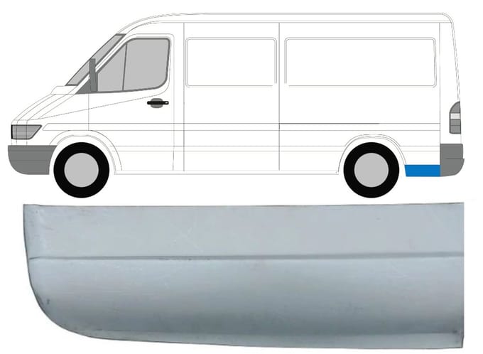 Reparatiepaneel achterspatbord voor Mercedes Sprinter 1995-2006 / Links