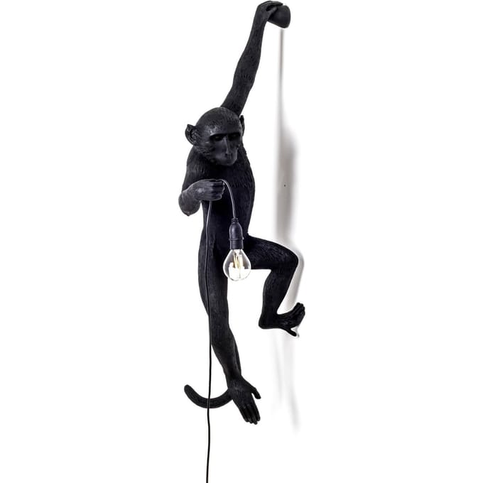 SELETTI LED decoratie-buitenwandlamp Monkey Lamp links