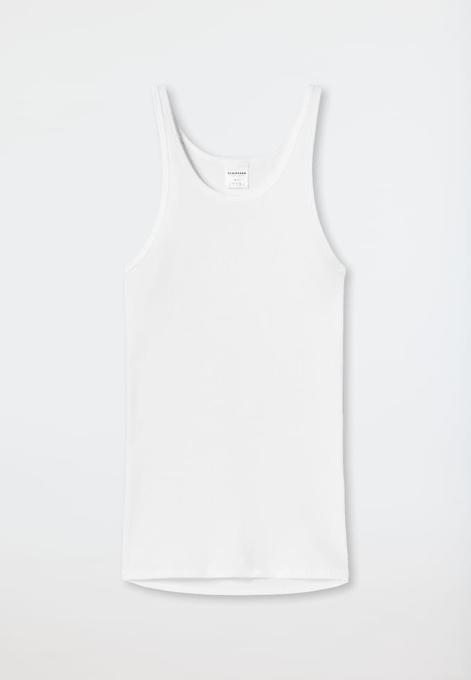 SCHIESSER Original Classics singlet (1-pack) - Doppelribb - wit