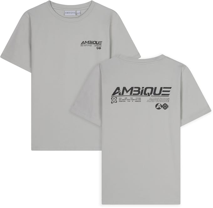 AMBIQUE - Tommy T-Shirt - 105 Light Grey - Maat 146/152