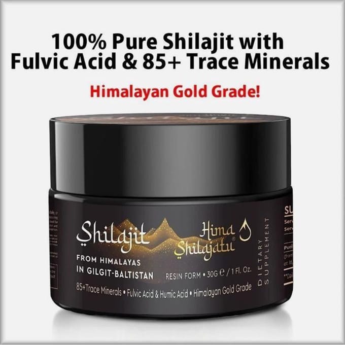 Shilajit 100% Pure Hars uit de Himalaya Gouden Kwaliteit Sporenmineralen