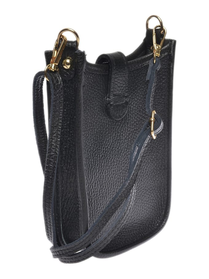 Isabella Rhea Zwart Rundleer Tas
