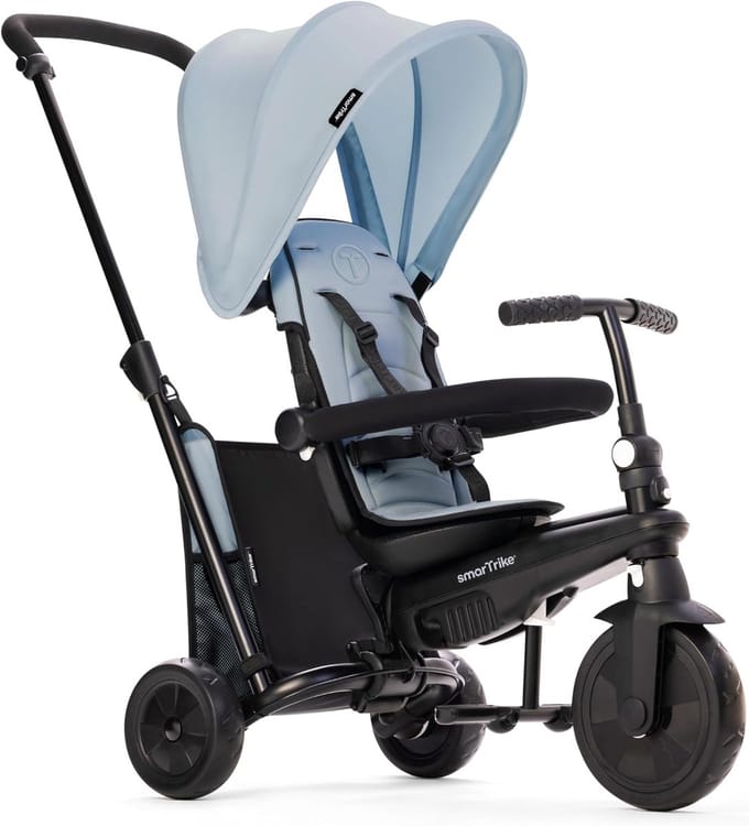 Kinderdriewieler - Loopfiets Pram - Kind Ontwikkeling - Groeit Mee - 102 x 48 x 96 cm - Grijs