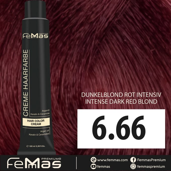 Femmas (6.66) - Haarverf - Intense Rode Donkerblond - 100ml