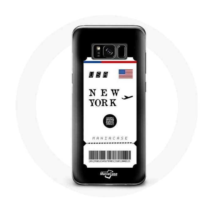 Hoesje voor Samsung Galaxy S8 Vliegticket New York