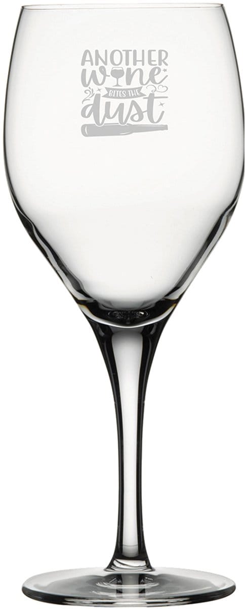 Gegraveerde witte wijnglas 34cl Another wine bites the dust