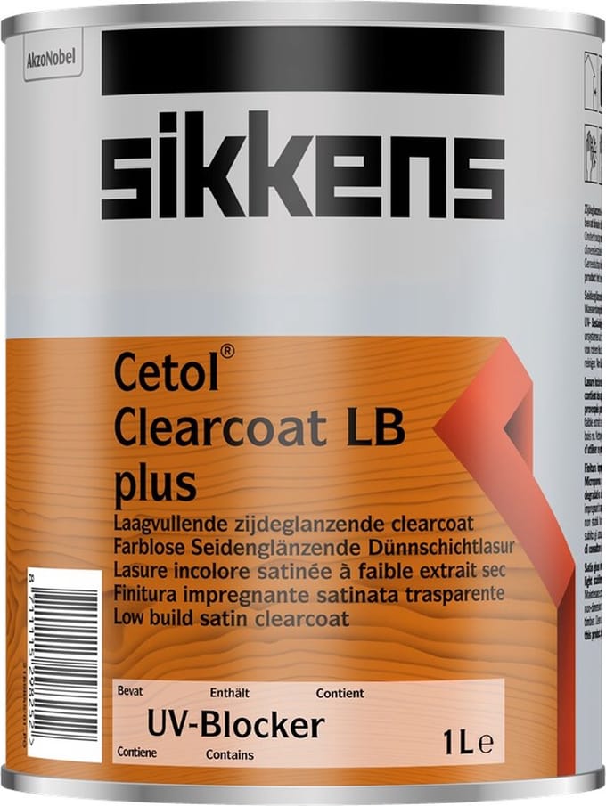 Sikkens Cetol Clearcoat LB Plus - 1 l - 10-14 m²/l - Kleurloos